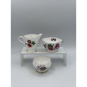 Royal Windsor Vintage Bone China Cream and Sugar Bowl, Quenn Anne Sugar Bowl